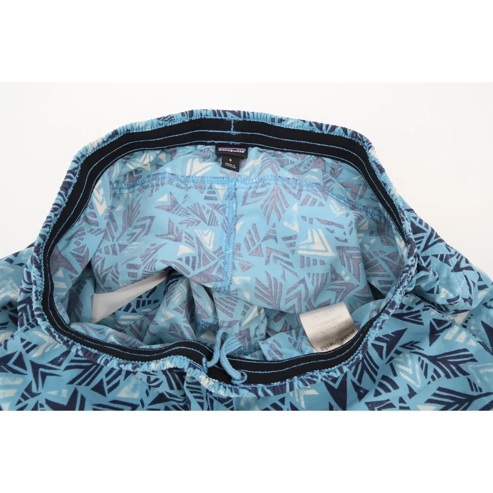 Patagonia Shorts Women's Small Blue Geometric‎ Barely Baggies 4.5